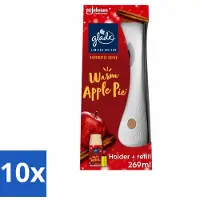 Glade 10 x - Houder Automatische Spray - Warme Appeltaart Limited Edition - 269 ml - Voordeelverpakking - 10 stuks