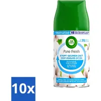 Air Wick 10 x Pure - Luchtverfrisser Navulling - Zachtheid van Katoen - 250ml - Voordeelverpakking - 10 stuks