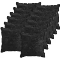 vidaXL Kussensloop 12 st HOUTEN Antraciet 45 x 45 cm Chenille Stof
