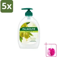 Palmolive 5 x - Milk & Olive - Handzeep Met Pomp - Verzorgend & Mild - 500 ml - Bulkverpakking - Handzeep - Douchemop - Melk en olijf