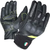 MUGENRACE Neo Kort Zwart Neon Gele Handschoenen Maat M