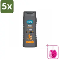 Odorex 5 x – Douchegel – For Men Sport Refresh – 300 ml - Bulkverpakking - Douchegel voor mannen - Douchemop - Sportieve douchegel