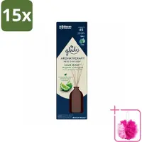 Glade 15 x - Geurstokjes Calm Mind - Aromatherapie Geurverspreiding - 80 ml - Bulkverpakking - Geurstokjes - Douchemop - Ontspanning