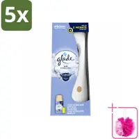Glade 5 x - Startset Automatische Spray - Pure Clean Linen - 269 ml - Bulkverpakking - Geur versgewassen linnengoed - Douchemop - Geur Pure Clean Linen