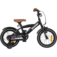 Aventuri Explorer 3.0 Jongensfiets 14 Inch - Kinderfiets voor 3 tot 5 Jaar - 95-110 cm - Met Zijwieltjes - Matzwart