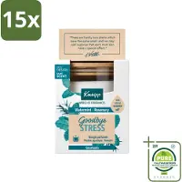 Kneipp 15 x - Geurkaars - Goodbye Stress - Watermunt & Rozemarijn - 20 branduren - Grootverpakking - Vaatwasstrips - Geurkaars - Ontspanning - Stress - Rust - Wellness