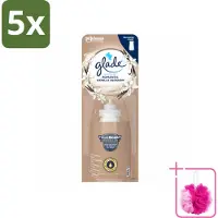 Glade 5 x - Sense & Spray - Romantic Vanillebloesem - 18 ml - Bulkverpakking - Romantische geur - Douchemop - Geurafgifte