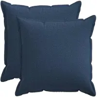 vidaXL Kussen met kussen HOUTEN 2 st Blauw Faux Linnen