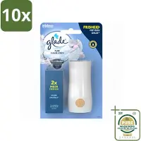 Glade 10 x - Houder Touch & Fresh - Pure Clean Linen - 10 ml - Wasstrips - Luchtverfrisser - Geurhouder - Frisse Geur - Geur In Badkamer - Geur In Toilet