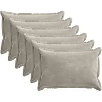 vidaXL Kussensloop 6 st HOUTEN Lichtgrijs 40 x 60 cm Chenille Stof