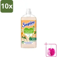 Soupline 10 x - Wasverzachter - Oranjebloesem - 52 Wasbeurten - 1.3L - Bulkverpakking - Wasverzachter - Douchemop - Plantaardige zachtheid