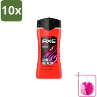 Axe 10 x – Douchegel – Sport Refresh – 250 ml - Bulkverpakking - Douchegel sport - Douchemop - Verfrissende douchegel