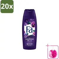 Fa 20 x - Luxurious Moments - Douchecrème - Roze Viooltjes - 250 ml - Bulkverpakking - Douchecrème - Douchemop - Roze viooltjes