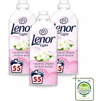 Lenor 3 x Light - Wasverzachter - Jasmijnbloem - Fris & Zacht - 55 Wasbeurten - Grootverpakking - Vaatwasstrips - Wasverzachter - Jasmijn - Wasverzachter Jasmijn - Milde Frisheid - Zachte Was