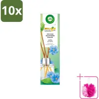 Air Wick 10 x - Geurstokjes - Frisse Ochtenddauw - Essentiële Oliën - 40 ml - Bulkverpakking - Geurstokjes - Douchemop - Frisse ochtenddauw