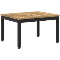 vidaXL Salontafel Wit en zwart 50 x 60,5 x 36 cm Massief Acacia Hout