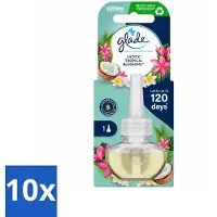 Glade 10 x - Navulling Elektrische Olie - Exotic Tropical Blossoms - Zonder Houder - Voordeelverpakking - 10 stuks