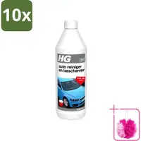 Hg 10 x - Autoreiniger & Beschermer - Houdt Langer Schoon - 50 tot 60 Wasbeurten - 1L - Bulkverpakking - Autoreiniger - Douchemop - Autobeschermer