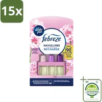 Ambi Pur 15 x - 3Volution - Navulling - Vleugje Bloesem - 20 ml - Grootverpakking - Vaatwasstrips - Geurverspreider - Frisheid - Bloesem - Geur - Geurwisseling