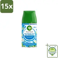 Air Wick 15 x – Navulling – Freshmatic Pure Lentedauw – 250 ml - Grootverpakking - Vaatwasstrips - Lentedauw - Geur - Parfum - Geurverspreiding - Geurneutralisatie