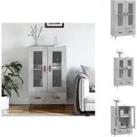 vidaXL Hoge kast, betonkleur, 69,5 x 31 x 115 cm, houtvezelplaat