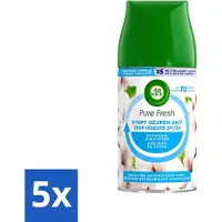 Air Wick 5 x Pure - Luchtverfrisser Navulling - Zachtheid van Katoen - 250ml - Voordeelverpakking - 5 stuks