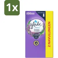 Glade 1 x - Touch & Fresh Navulling - Tranquil Lavender & Aloë - 2 × 10 ml - Lavendel Geur - Ontspanning - Frisse Geur - Natuurlijke Geur - Geurverspreiding