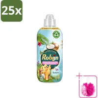 Robijn 25 x Collections - Wasverzachter - Kokos - 1,25L - 50 Wasbeurten - Bulkverpakking - Wasverzachter kokos - Douchemop - Wasverzachter voor kleding
