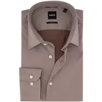 HUGO BOSS BOSS Black overhemd bruin geprint met stretch