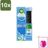 Air Wick 10 x - Freshmatic Spray - Starterkit - Pure Fresh Lentedauw - 250 ml - Bulkverpakking - Automatische geurverneveling - Douchemop - Lentegeur