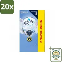 Glade 20 x - Touch & Fresh Navulling - Pure Clean Linen - 2 × 10 ml - Wasstrips - Luchtverfrisser - Geur - Frisheid - Geurverspreiding - Geurhoudend