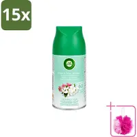 Air Wick 15 x – Navulling – Freshmatic Jasmijn & Appelbloesem – 250 ml - Bulkverpakking - Lentedauw - Douchemop - Geur
