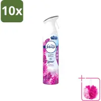 Febreze 10 x Amethist Luchtverfrisser Spray - Frisse Bloemen Geur - 300ml - Bulkverpakking - Luchtverfrisser - Douchemop - Geurverwijdering