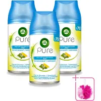 Air Wick 3 x Freshmatic - Luchtverfrisser Navulling - Pure Essentiële Oliën Verfrissend - 250ml - Bulkverpakking - Luchtverfrisser - Douchemop - Geurverspreider