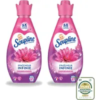 Soupline 2 x – Wasverzachter – Infinite Freshness Floral Happiness – 800 ml - Wasstrips - Wasverzachter - Frisheid - Geur - Zachtheid - Wasgoed