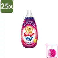 Robijn 25 x Intense - Wasverzachter - Intense Fuchsia Passion - 870ml - 58 Wasbeurten - Bulkverpakking - Wasverzachter - Douchemop - Wasverzachter fuchsia passion