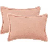 vidaXL Kussensloop 2 st HOUTEN Roze 50 x 75 cm Bouclé
