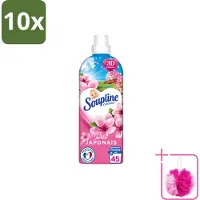 Soupline 10 x – Wasverzachter – Japanse Tuin – 950 ml - Bulkverpakking - Wasverzachter - Douchemop - Zachte wasgoed