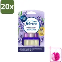 Ambi Pur 20 x - 3Volution - Navulling - Lavendel - 20 ml - Bulkverpakking - Geurverspreider - Douchemop - Lavendel