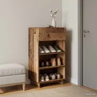 vidaXL schoenenkast 48 x 38 x 87,5 cm bewerkt hout Oud hout