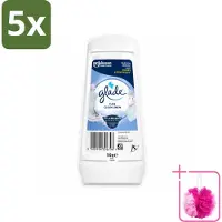 Glade 5 x - Gel - Pure Clean Linen - 150 g - Bulkverpakking - Luchtverfrisser - Douchemop - Linnengeur