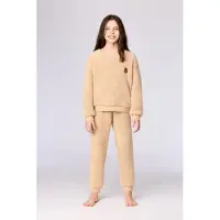 Woody sweater en broek unisex - beige - beer - 262-10-PYM-M/127 - maat 128
