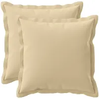 vidaXL Kussensloop 2 st HOUTEN Beige 35 x 35 cm Polyester
