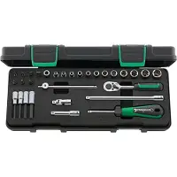 Stahlwille Dopsleutel + dopmoer, Dopsleutelset 1/4 (6,3 mm) (13 mm, 8 mm, 10 mm, 4 mm, 11 mm, 7 mm, 12 mm, 6 mm, 9 mm, 5 mm)