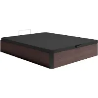 Vente-unique Bedbodem met opbergruimte 140 x 190 cm - Natuurlijk donker en zwart - van YSMÉE - NAMOSI