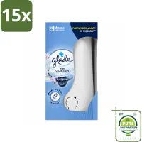 Glade 15 x - Houder Sense & Spray - Pure Clean Linen - 18 ml - Grootverpakking - Vaatwasstrips - Geurverspreiding - Luchtverfrisser - Bewegingssensor - Frisse Geur - Linnengoed Geur