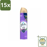 Glade 15 x - Luchtverfrisser Spray - Tranquil Lavender & Aloë - 300 ml - Wasstrips - Luchtverfrisser - Lavendel Geur - Frisheid In Huis - Ontspanning - Geur Neutraliseren