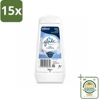 Glade 15 x - Gel - Pure Clean Linen - 150 g - Wasstrips - Luchtverfrisser Gel - Frisse Geur - Linnengeur - Geurverspreider - Geur In Huis