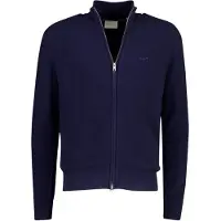 Gant vest donkerblauw gemeleerd gebreid