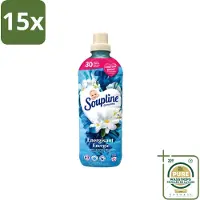 Soupline 15 x – Wasverzachter – Energie Jasmijn & Witte Bloemen – 950 ml - Wasstrips - Wasverzachter - Jasmijn - Witte Bloemen - Fris - Energie